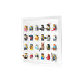 6x4 White Frame LEGO Minifigure Wall Display