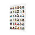 6x6 White Frame LEGO Minifigure Wall Display