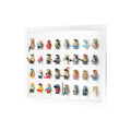 8x4 White Frame LEGO Minifigure Wall Display