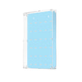 Blue pastel LEGO minifigure wall mounted display case