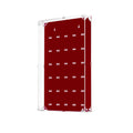 Burgundy LEGO minifigure wall mounted display case