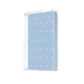 French blue LEGO minifigure wall mounted display case