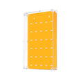 Orange Pastel LEGO minifigure wall mounted display case