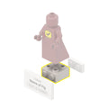 Double depth space for mounting LEGO minifigures in white