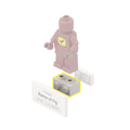 Single depth space for mounting LEGO minifigures in white