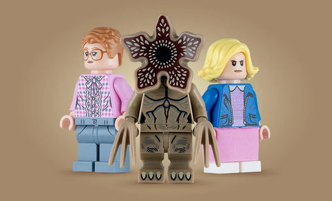 Barb, Demogorgon, and Eleven LEGO minifigures