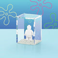 Display case with a custom under the sea background design for a single LEGO minifigure