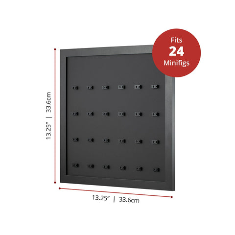 6x4 Black LEGO Minifigure Wall Display