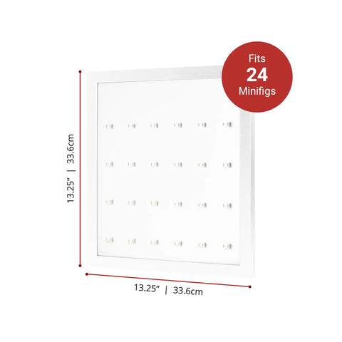 6x4 White Frame LEGO Minifigure Wall Display