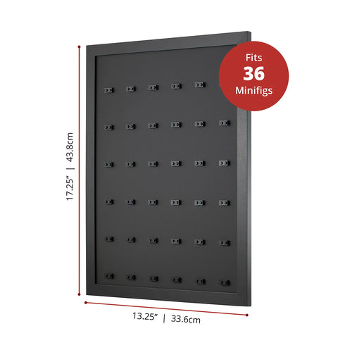 6x6 Black LEGO Minifigure Wall Display