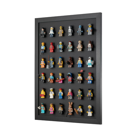 6x6 Black LEGO Minifigure Wall Display