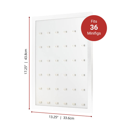 6x6 White Frame LEGO Minifigure Wall Display