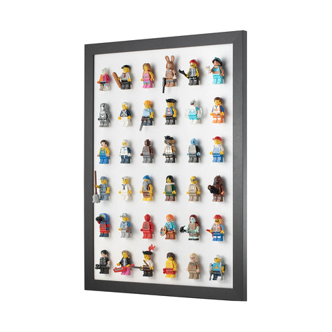 6x6 White LEGO Minifigure Wall Display