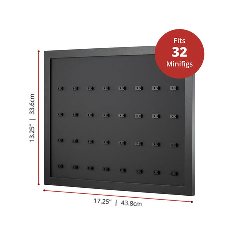 8x4 Black LEGO Minifigure Wall Display