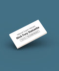 White ID tag for LEGO Minifigure Nick Fury Statuette 90398PB005