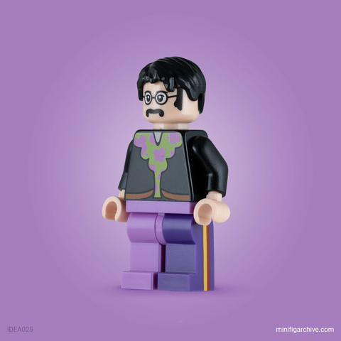 LEGO minifigure John Lennon from the Beetles angled - idea025