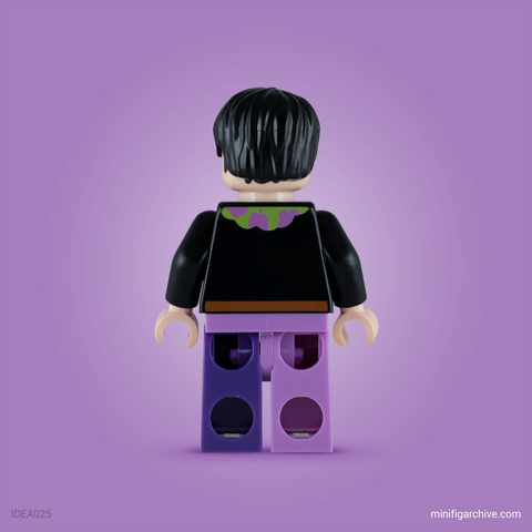 LEGO minifigure John Lennon from the Beetles backside - idea025
