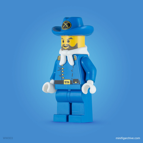 LEGO minifigure cavalry colonel western theme ww003 at an angle