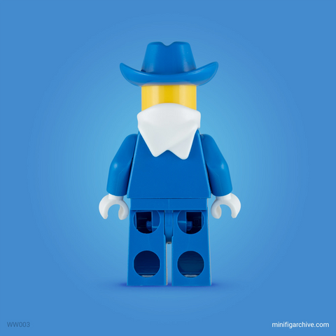 LEGO minifigure cavalry colonel western theme ww003 back side