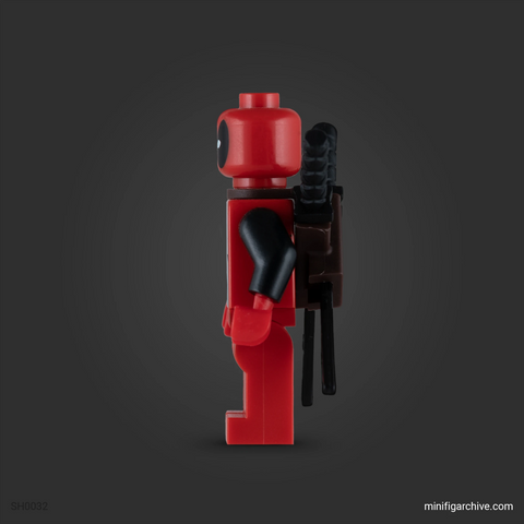 LEGO minifigure Deadpool sh0032 side view