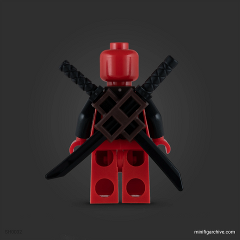 LEGO minifigure Deadpool sh0032 back side