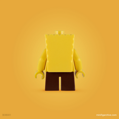 LEGO minifigure Spongebob Squarepants bob001 back side
