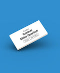White ID tag for LEGO Colonel Miles Quaritch avt002