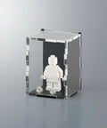 Black matte colored acrylic display case for a single LEGO minifigure