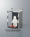 Black matte colored acrylic display case for a single LEGO minifigure