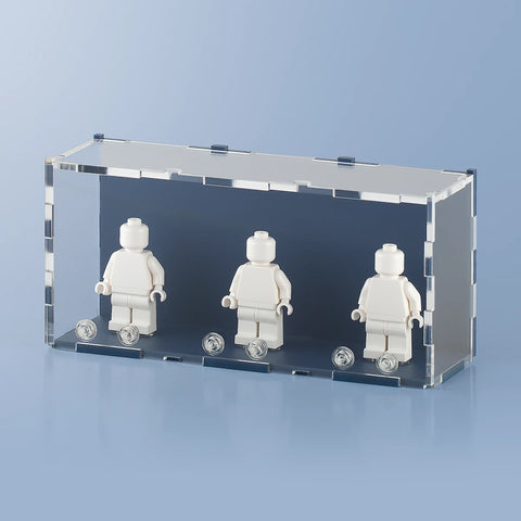 Blue Matte LEGO Minifigure Display Case