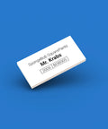 White LEGO Minifigure Identification tag for Mr Krabs bob005
