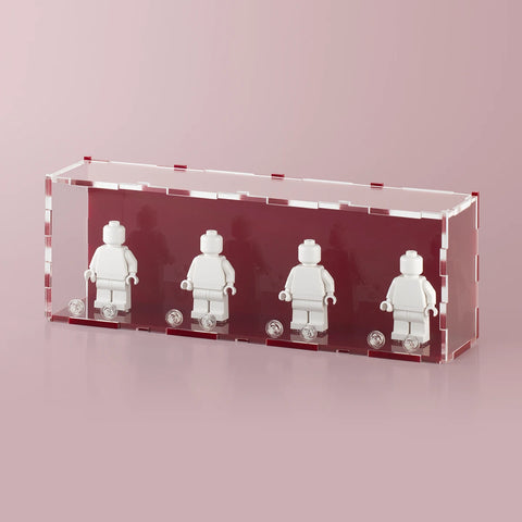 Burgundy LEGO Minifigure Display Case