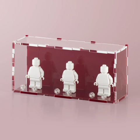 Burgundy LEGO Minifigure Display Case