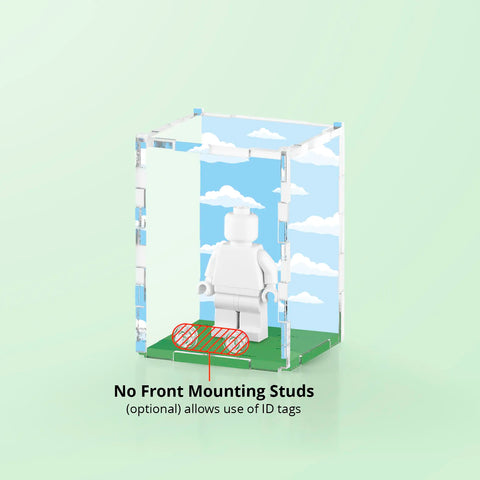 Cartoon Sky Display Case for LEGO Minifigures