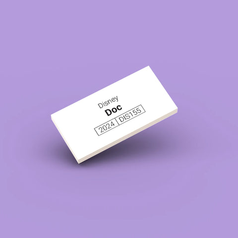 White LEGO Minifigure Identification tag for Doc dis155