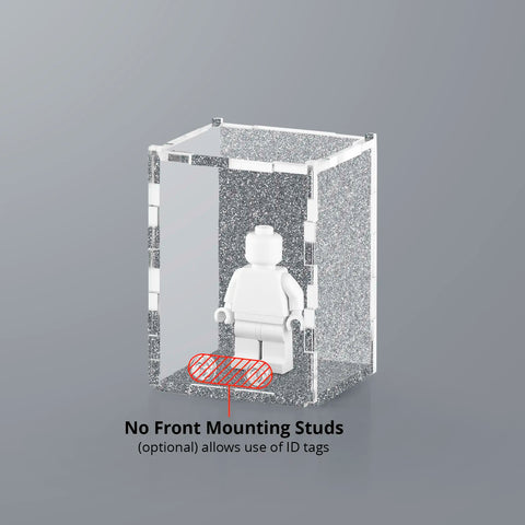 Silver Glitter Display Case for LEGO Minifigures
