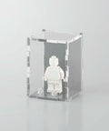 Grey acrylic display case for a single LEGO minifigure