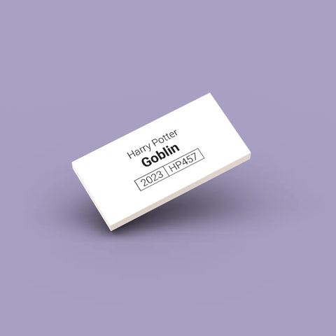 White ID tag for LEGO Goblin hp457