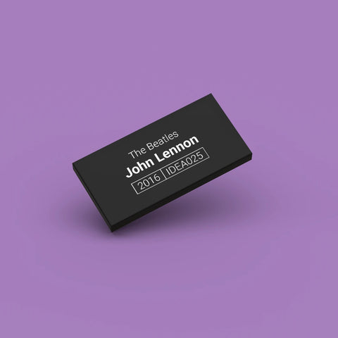 Black LEGO Minifigure Identification tag for John Lennon idea025