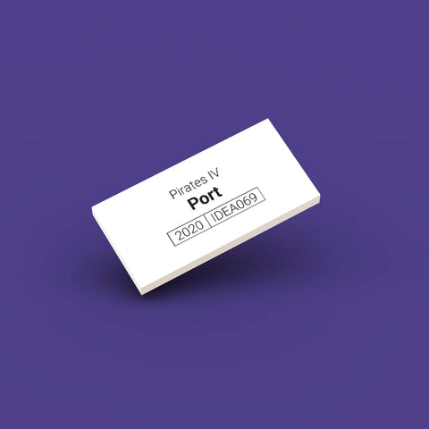White LEGO Minifigure ID tag for Port idea069