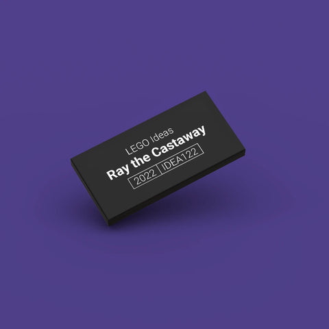 Black LEGO Minifigure Identification tag for Ray the Castaway idea122