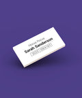 White LEGO Minifigure Identification tag for Sarah Sanderson idea161