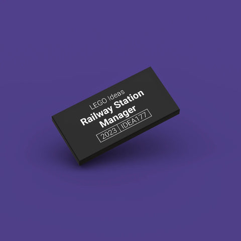 Black LEGO Minifigure Identification tag for Railway Station Manager idea177