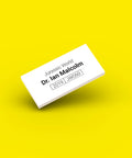 White ID tag for LEGO Dr. Ian Malcolm jw060