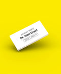 White ID tag for LEGO Dr. Alan Grant jw111
