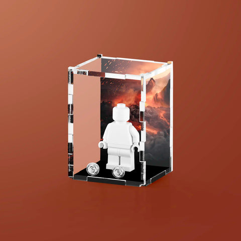 Lava Planet Display Case for LEGO Minifigures
