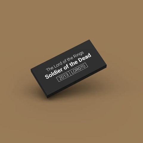 Black ID tag for LEGO minifigure Soldier of the Dead lor070