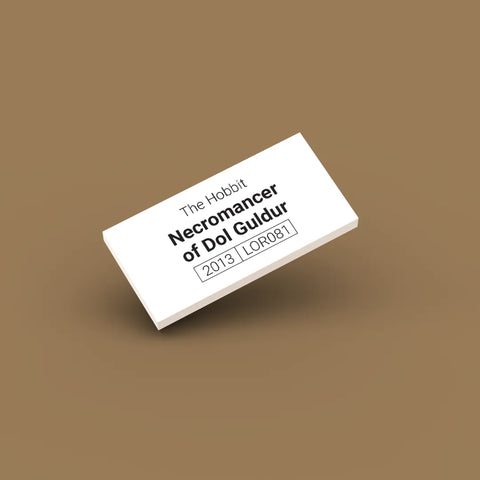 White ID tag for LEGO minifigure Necromancer of Dol Guldur lor081