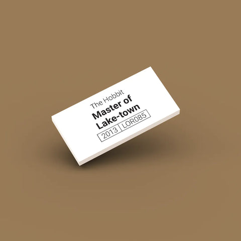 White ID tag for LEGO minifigure Master of Lake-town lor085