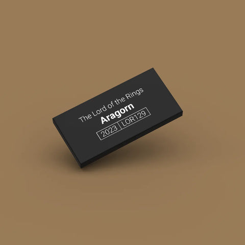 Black ID tag for LEGO minifigure Aragorn lor129